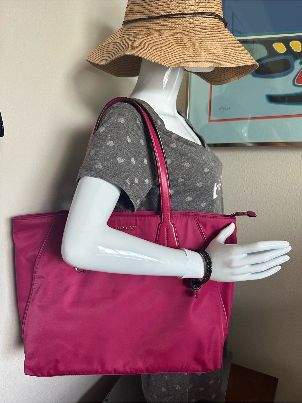 Bally Calibri Nylon Tote Bag